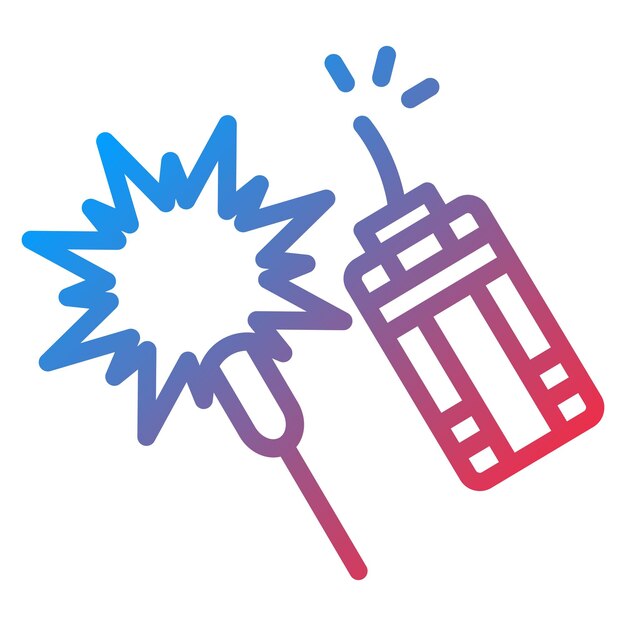 Imagen vectorial del icono de fuegos artificiales Se puede usar para logros
