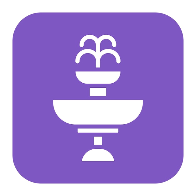 Imagen vectorial del icono de la fuente de agua potable Se puede utilizar para servicios públicos