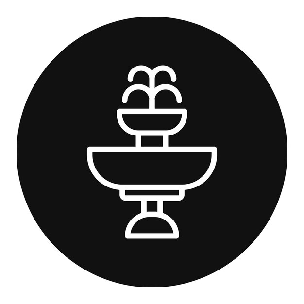 Imagen vectorial del icono de la fuente de agua potable Se puede utilizar para servicios públicos