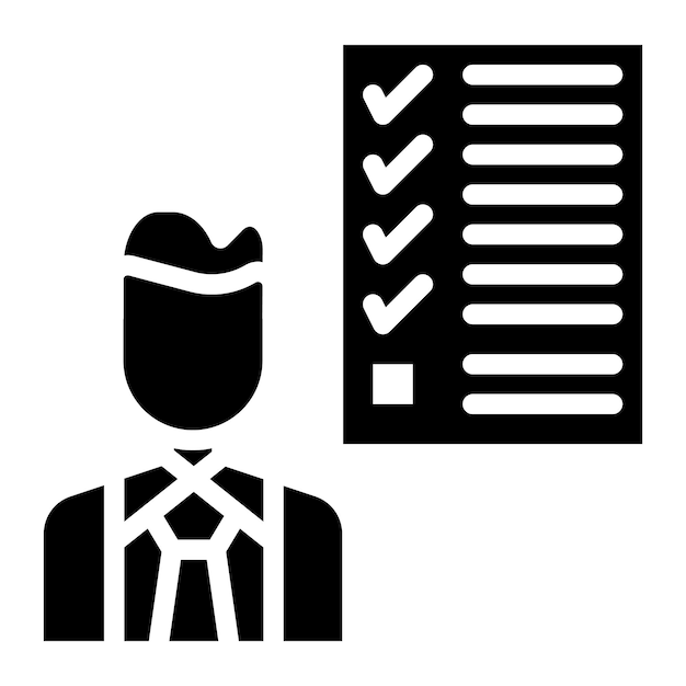 Imagen vectorial del icono de fuerza del empleado Se puede utilizar para la gestión del personal