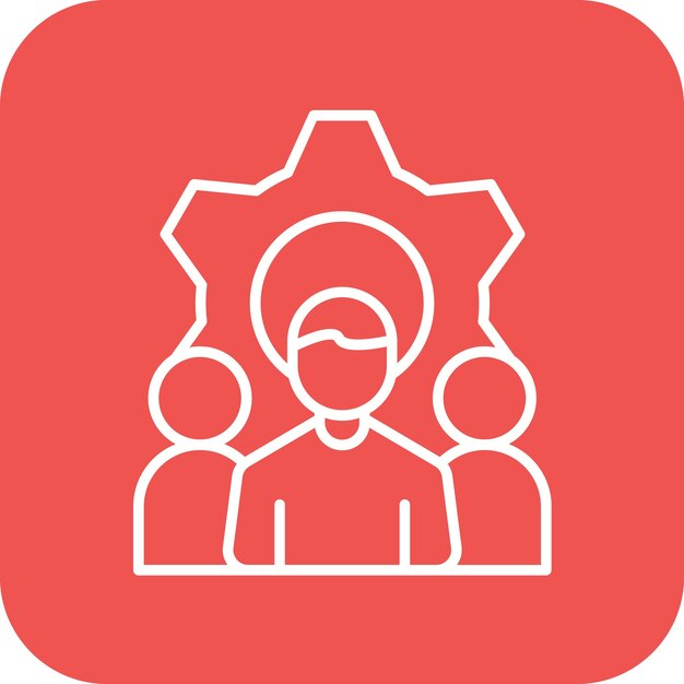 Imagen vectorial del icono de la fuerza de trabajo Se puede utilizar para la gestión empresarial