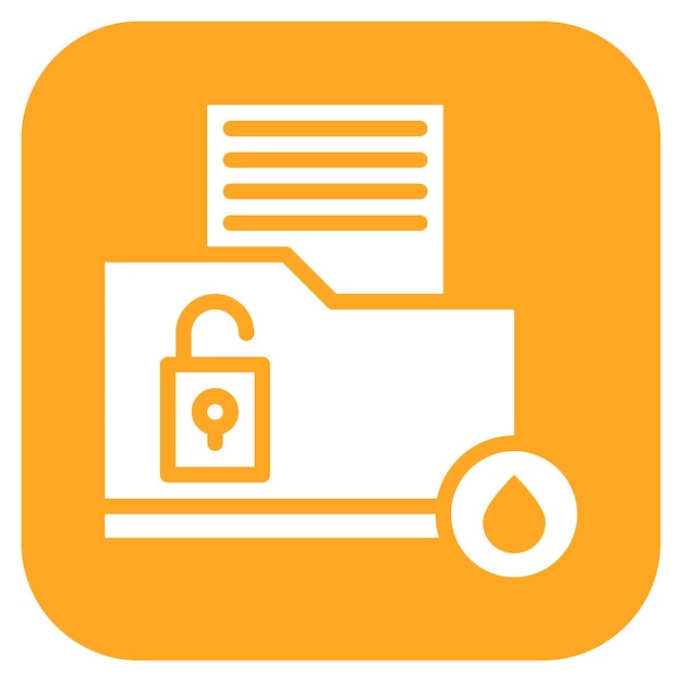Imagen vectorial del icono de fuga de datos Se puede utilizar para la compilación y regulación