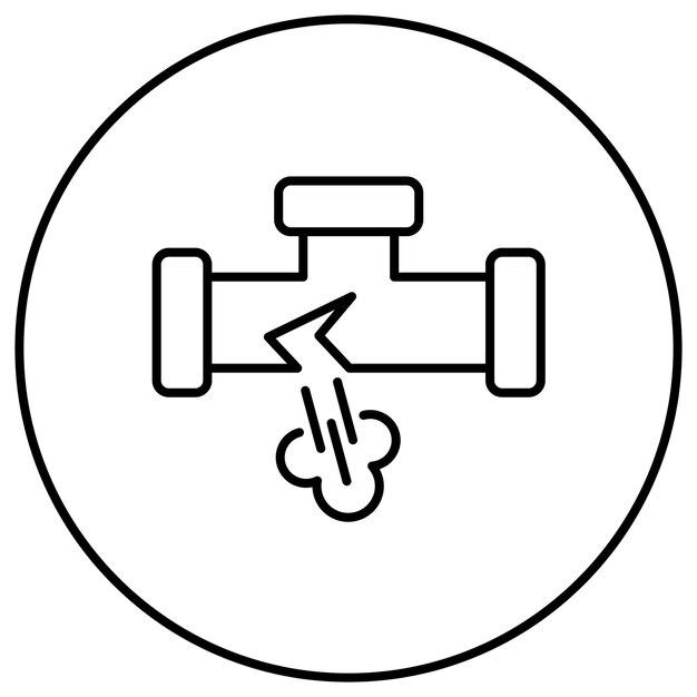 Imagen vectorial del icono de fuga de la tubería de gas Se puede utilizar para la contaminación
