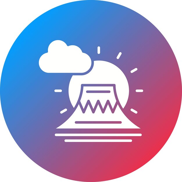Imagen vectorial del icono de Fuji Se puede usar para Landmarks