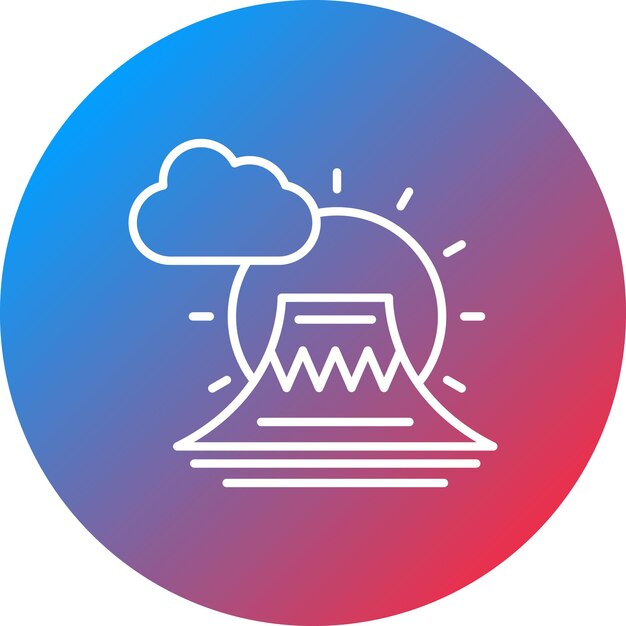 Imagen vectorial del icono de Fuji Se puede usar para Landmarks