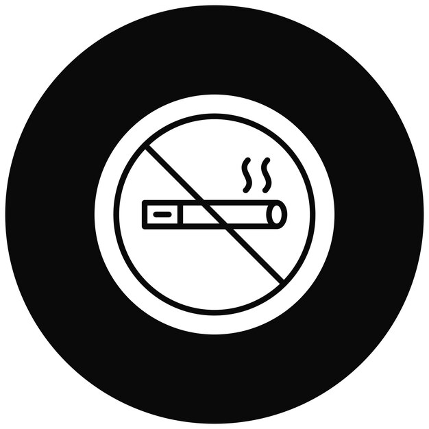 Imagen vectorial de icono sin fumar Puede usarse para Bomberos