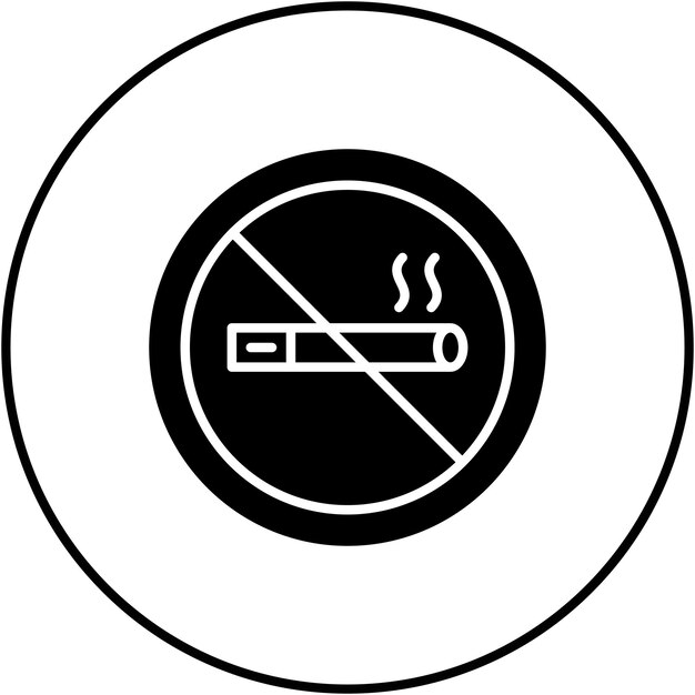 Imagen vectorial de icono sin fumar Puede usarse para Bomberos