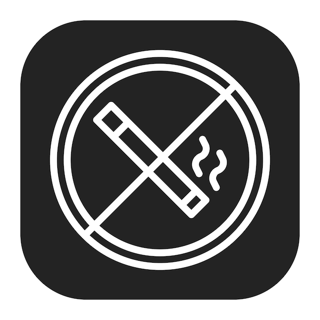 Imagen vectorial de icono sin fumar Puede utilizarse para fumar