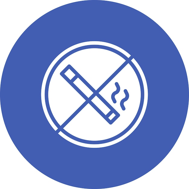 Imagen vectorial de icono sin fumar Puede utilizarse para fumar
