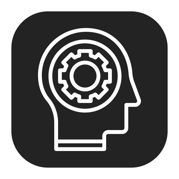 Imagen vectorial del icono de la función ejecutiva Se puede utilizar para el TDAH