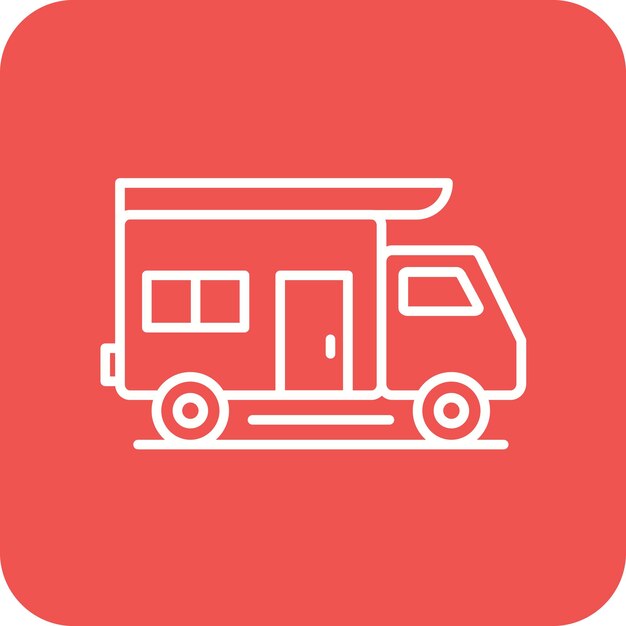 Imagen vectorial del icono de la furgoneta se puede utilizar para el transporte