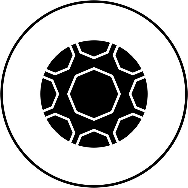 Imagen vectorial de icono de fútbol puede usarse para la aptitud física