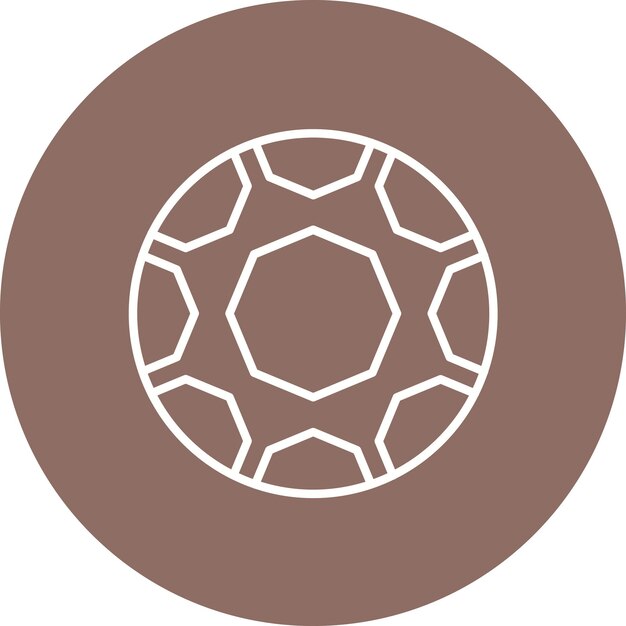 Imagen vectorial de icono de fútbol puede usarse para la aptitud física