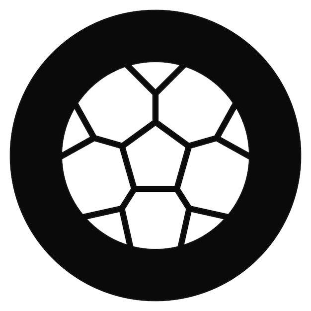 Imagen vectorial de icono de fútbol puede usarse para diversión al aire libre