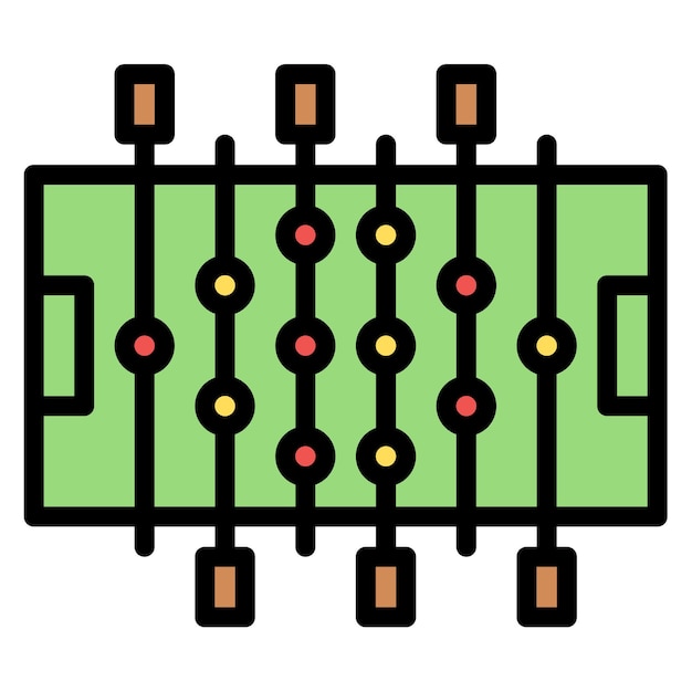 Imagen vectorial del icono del futbolín Se puede usar para el espacio de trabajo colectivo