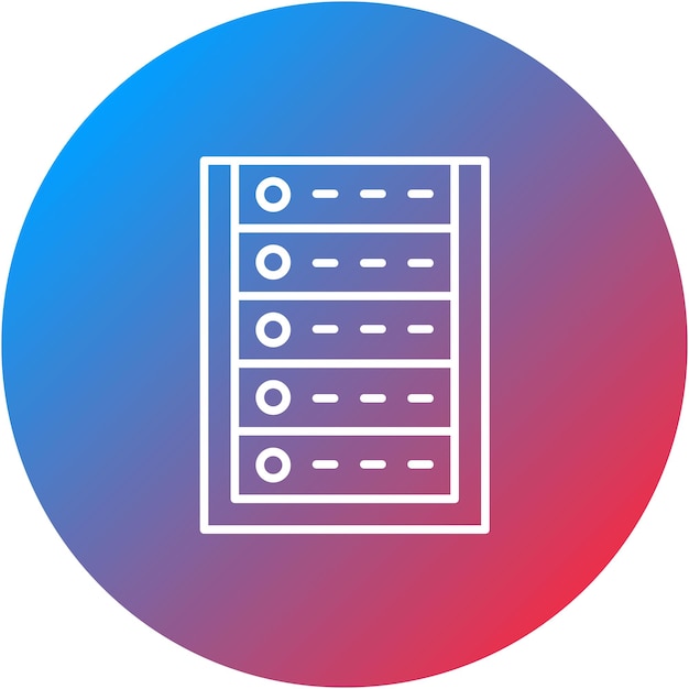 Imagen vectorial del icono del gabinete del servidor Se puede utilizar para el alojamiento web