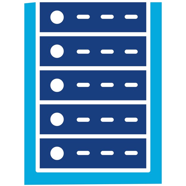 Imagen vectorial del icono del gabinete del servidor Se puede utilizar para el alojamiento web