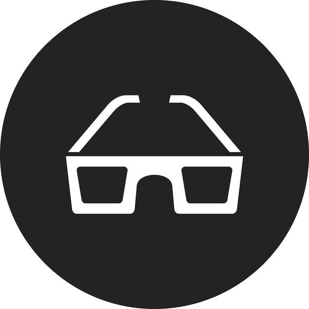 Imagen vectorial de icono de gafas 3D Se puede utilizar para la producción de video