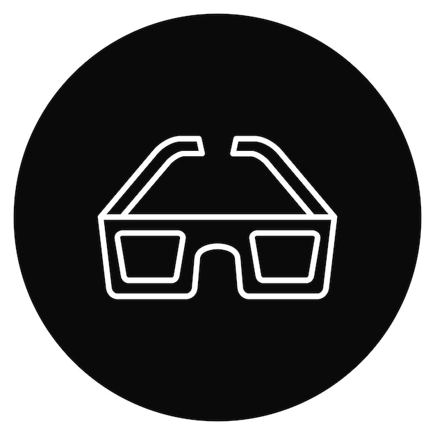 Imagen vectorial de icono de gafas 3D Se puede utilizar para la producción de video