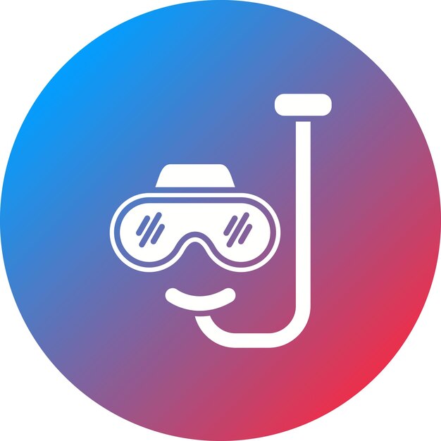 Imagen vectorial del icono de las gafas de buceo con receta Puede utilizarse para el optometrista