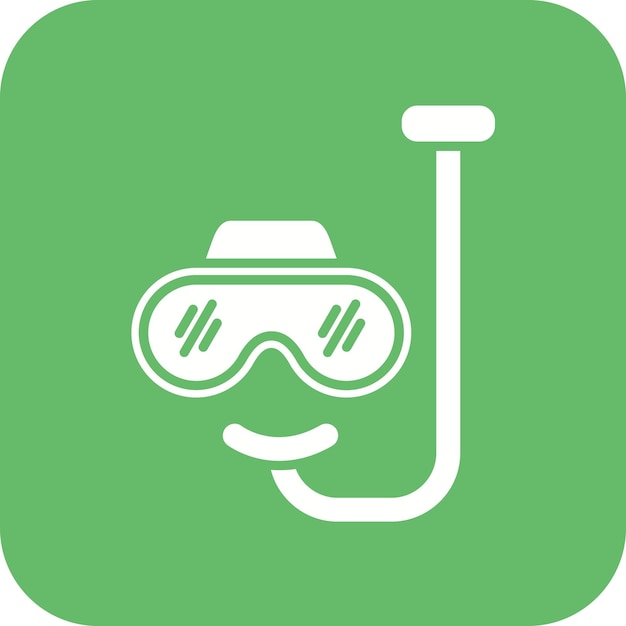 Imagen vectorial del icono de las gafas de buceo con receta Puede utilizarse para el optometrista