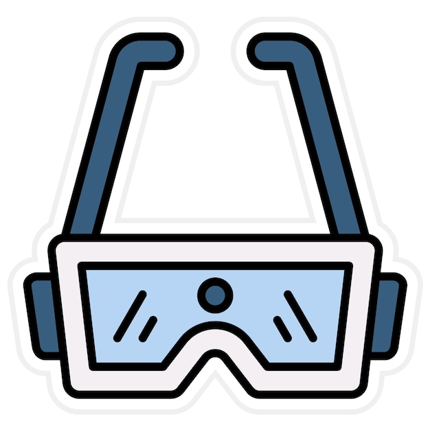 Imagen vectorial del icono de las gafas de la cámara Se puede utilizar para la realidad virtual