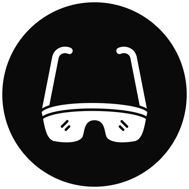 Imagen vectorial del icono de las gafas del científico Se puede utilizar para la investigación y la ciencia