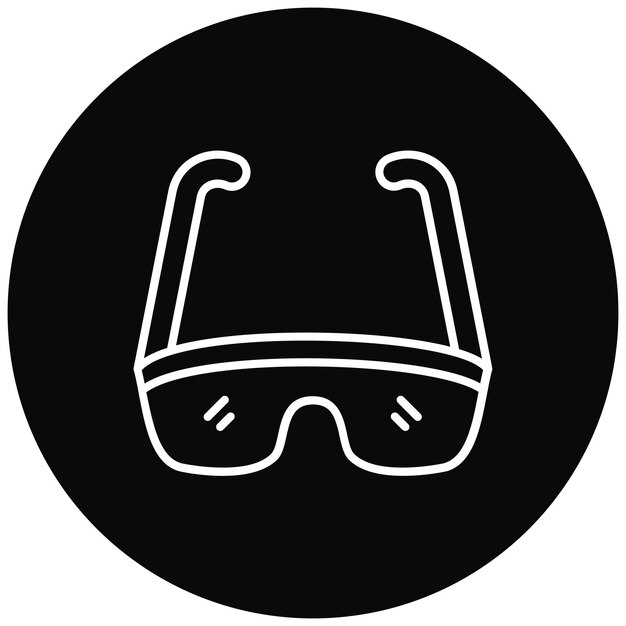 Imagen vectorial del icono de las gafas del científico Se puede utilizar para la investigación y la ciencia