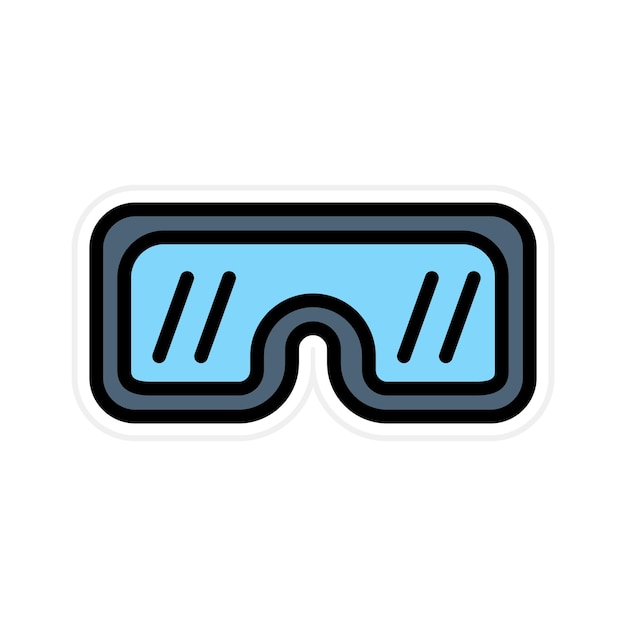 Imagen vectorial del icono de las gafas de esquí Se puede utilizar para la estación de esquí