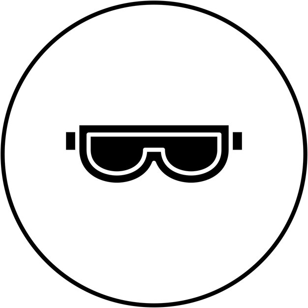 La imagen vectorial del icono de las gafas de esquí se puede utilizar para el invierno