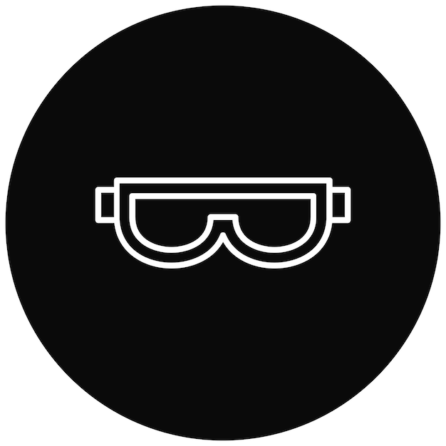 La imagen vectorial del icono de las gafas de esquí se puede utilizar para el invierno