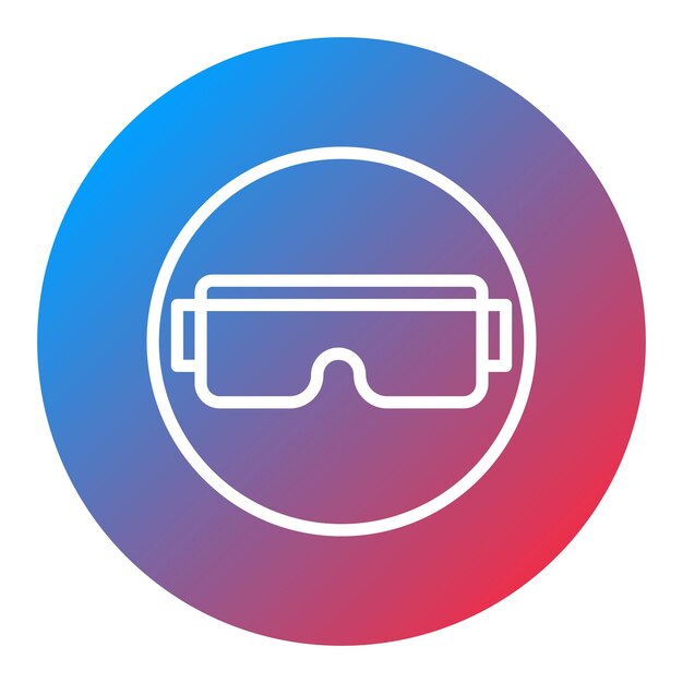 Imagen vectorial del icono de las gafas de protección Se puede utilizar para la enfermería