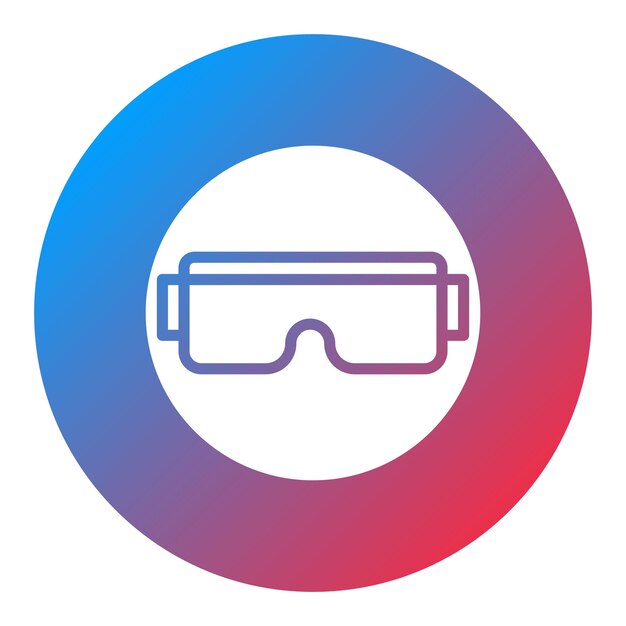 Imagen vectorial del icono de las gafas de protección Se puede utilizar para la enfermería