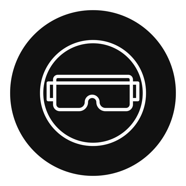 Imagen vectorial del icono de las gafas de protección Se puede utilizar para la enfermería