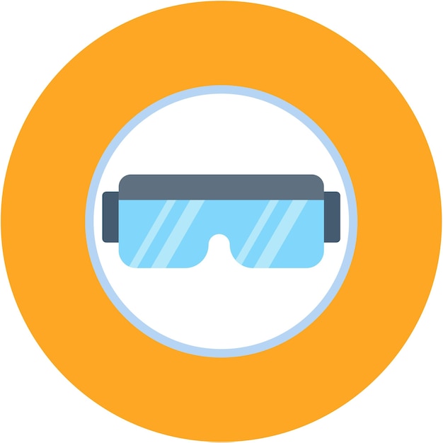 Imagen vectorial del icono de las gafas de protección Se puede utilizar para la enfermería