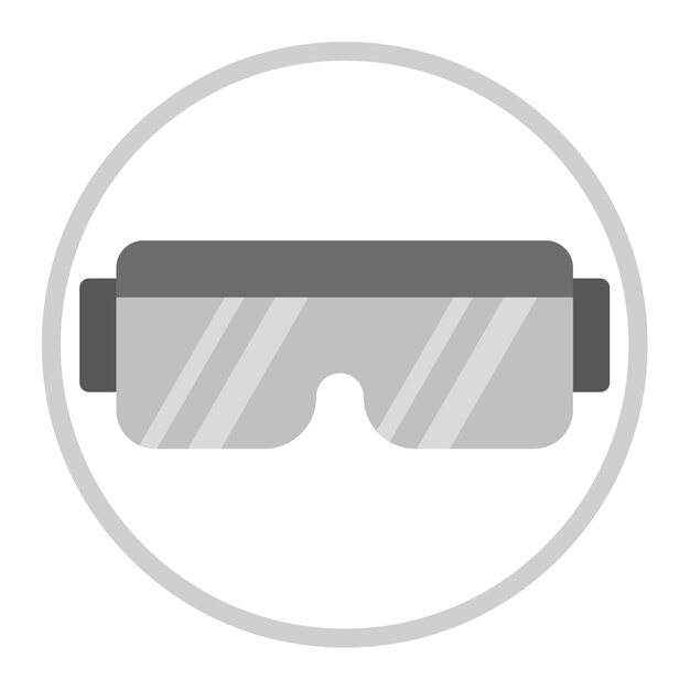 Imagen vectorial del icono de las gafas de protección Se puede utilizar para la enfermería