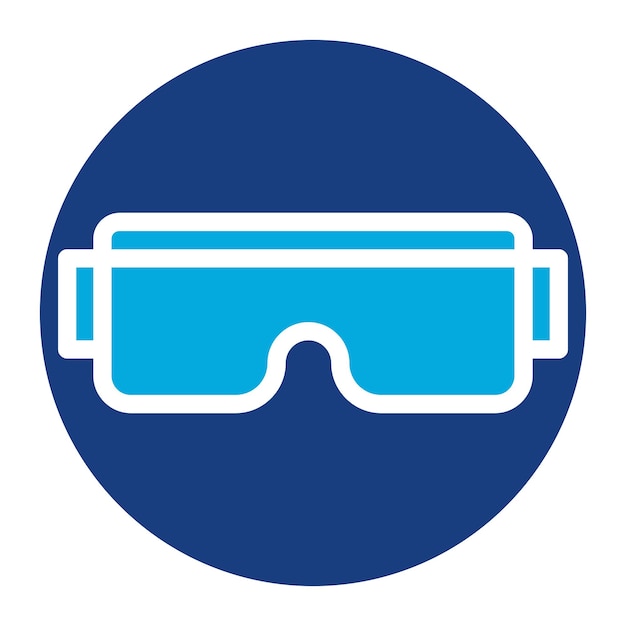 Imagen vectorial del icono de las gafas de protección Se puede utilizar para la enfermería