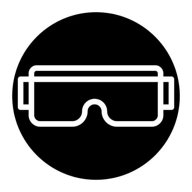 Imagen vectorial del icono de las gafas de protección Se puede utilizar para la enfermería
