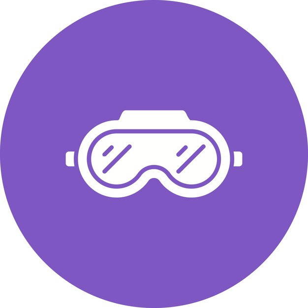 Imagen vectorial del icono de las gafas se puede usar para deportes acuáticos