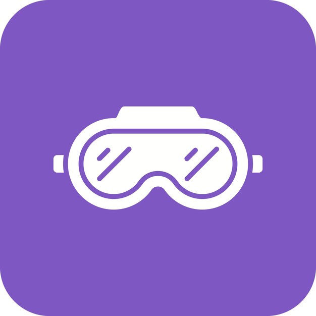 Imagen vectorial del icono de las gafas se puede usar para deportes acuáticos