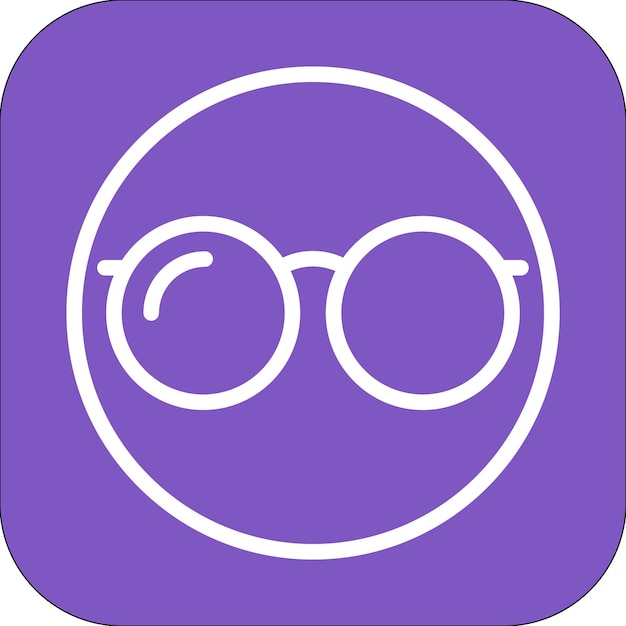 Imagen vectorial del icono de las gafas Se puede utilizar para el hogar de ancianos