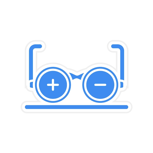 Imagen vectorial del icono de las gafas de receta Puede utilizarse para el optometrista
