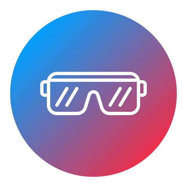 Imagen vectorial del icono de las gafas de seguridad Se puede utilizar para el laboratorio virtual