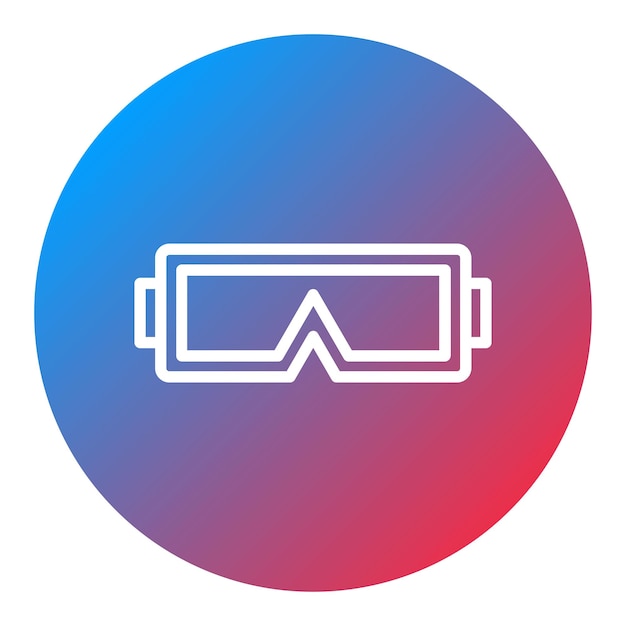 Imagen vectorial del icono de las gafas de seguridad Puede utilizarse para la ciencia