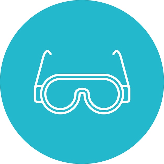 Imagen vectorial del icono de las gafas de seguridad Puede utilizarse para el proceso industrial