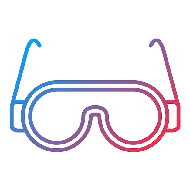 Imagen vectorial del icono de las gafas de seguridad Puede utilizarse para el proceso industrial