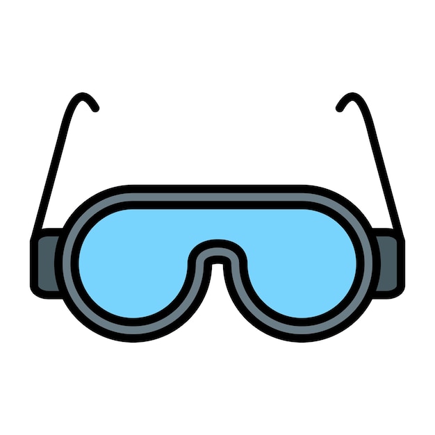 Imagen vectorial del icono de las gafas de seguridad Puede utilizarse para el proceso industrial
