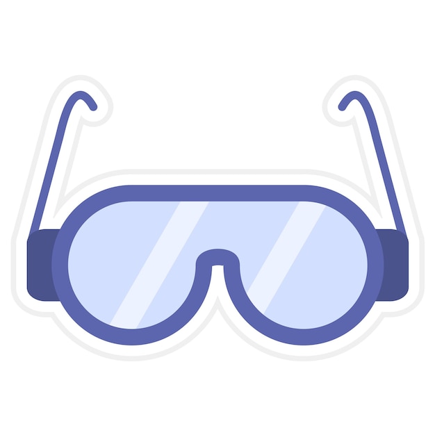 Imagen vectorial del icono de las gafas de seguridad Puede utilizarse para el proceso industrial