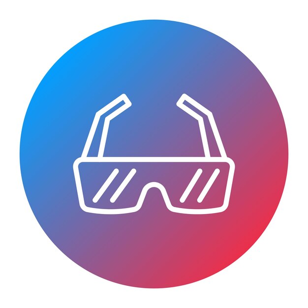 Imagen vectorial del icono de las gafas de sol para correr Se puede usar para la maratón