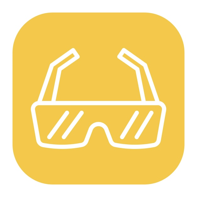 Imagen vectorial del icono de las gafas de sol para correr Se puede usar para la maratón
